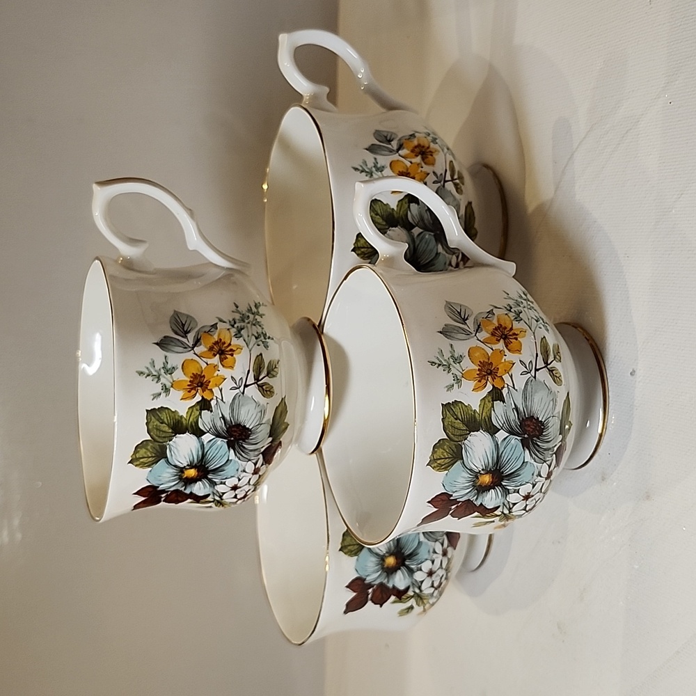 Blue bird made in Canada  bone China teacup